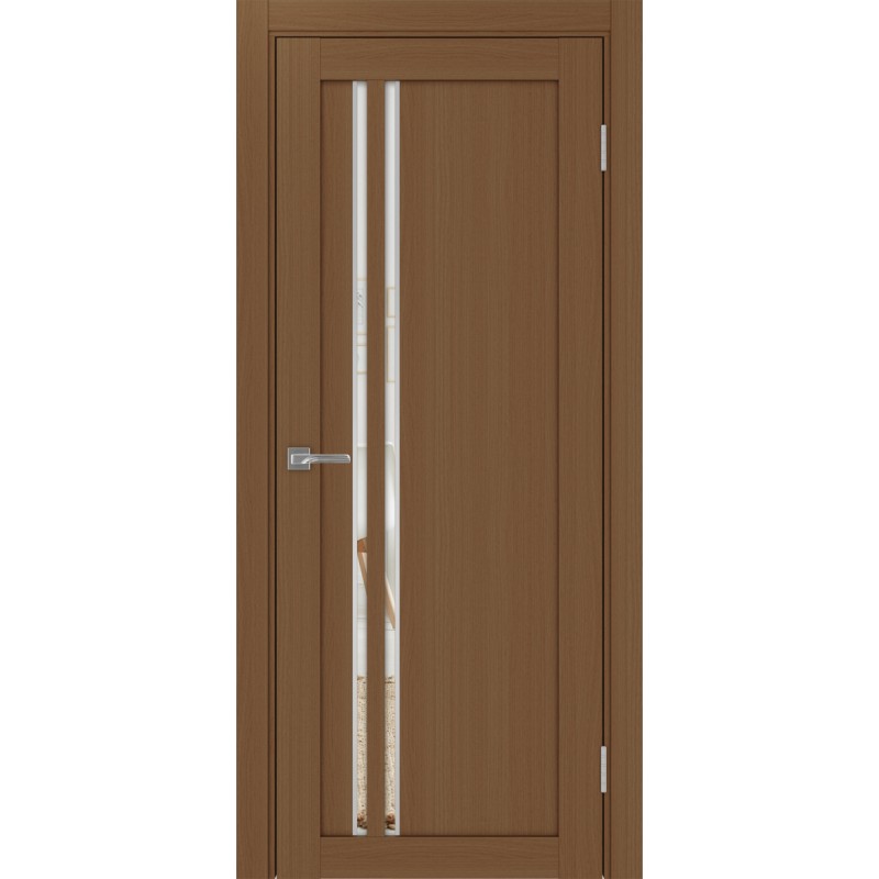 Межкомнатная дверь Турин 525.121 АПС молдинг SC, цвет орех NL, заполнение Зеркало, размер 200*80 см.