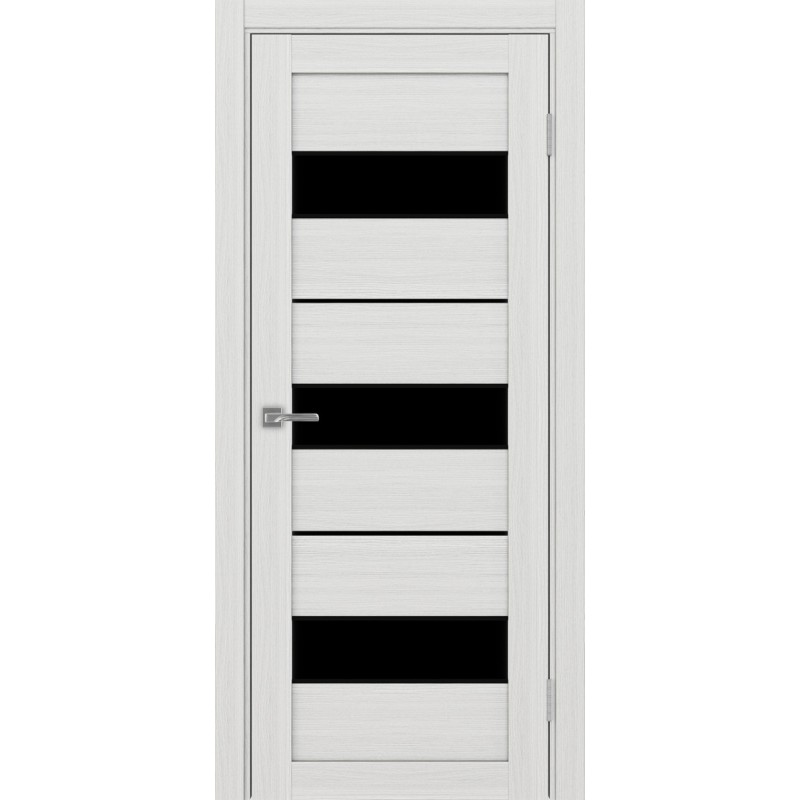 Межкомнатная дверь Турин 526.122 АПП молдинг SB, цвет ясень серебристый, заполнение LACчерный, размер 200*80 см.