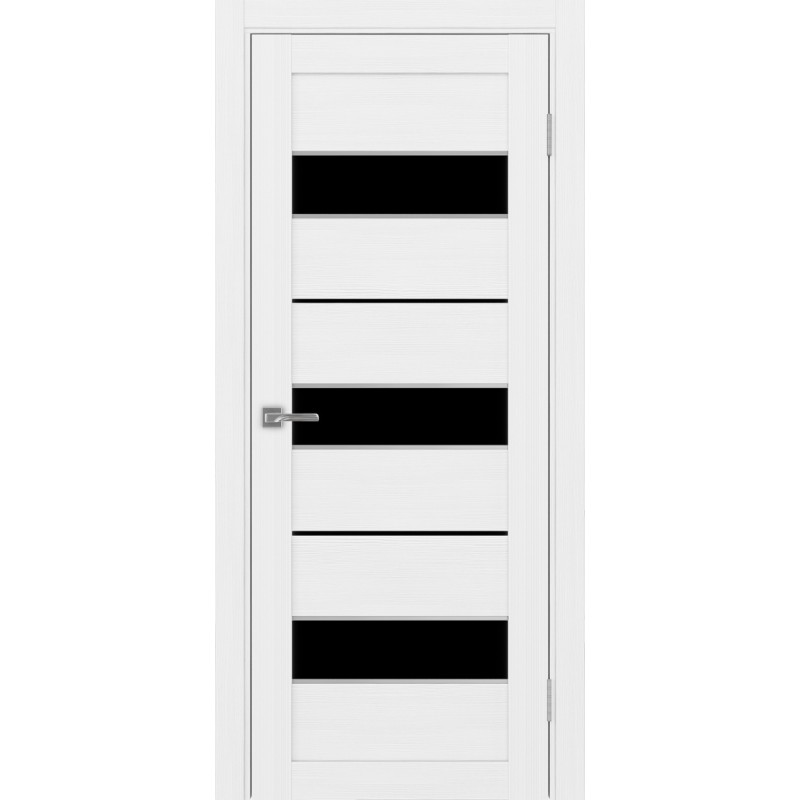 Межкомнатная дверь Турин 526.122 АПП молдинг SC, цвет белый лёд, заполнение LACчерный, размер 200*80 см.