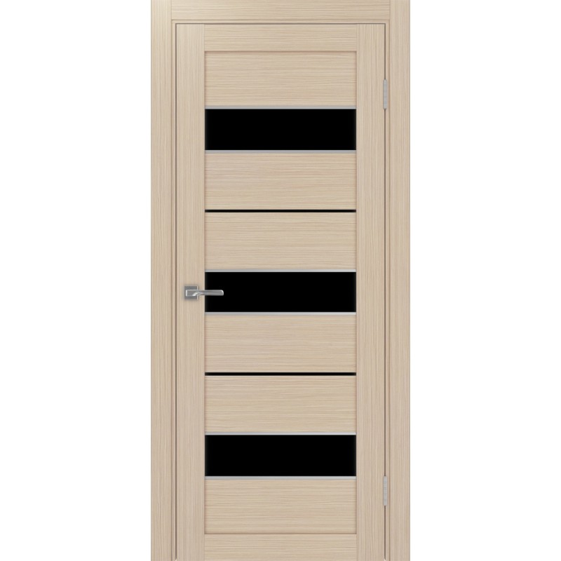Межкомнатная дверь Турин 526.122 АПП молдинг SC, цвет дуб беленый FL, заполнение LACчерный, размер 200*80 см.