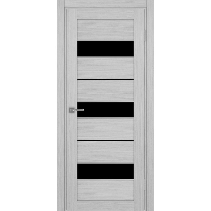 Межкомнатная дверь Турин 526.122 АПП молдинг SC, цвет дуб серый FL, заполнение LACчерный, размер 200*80 см.