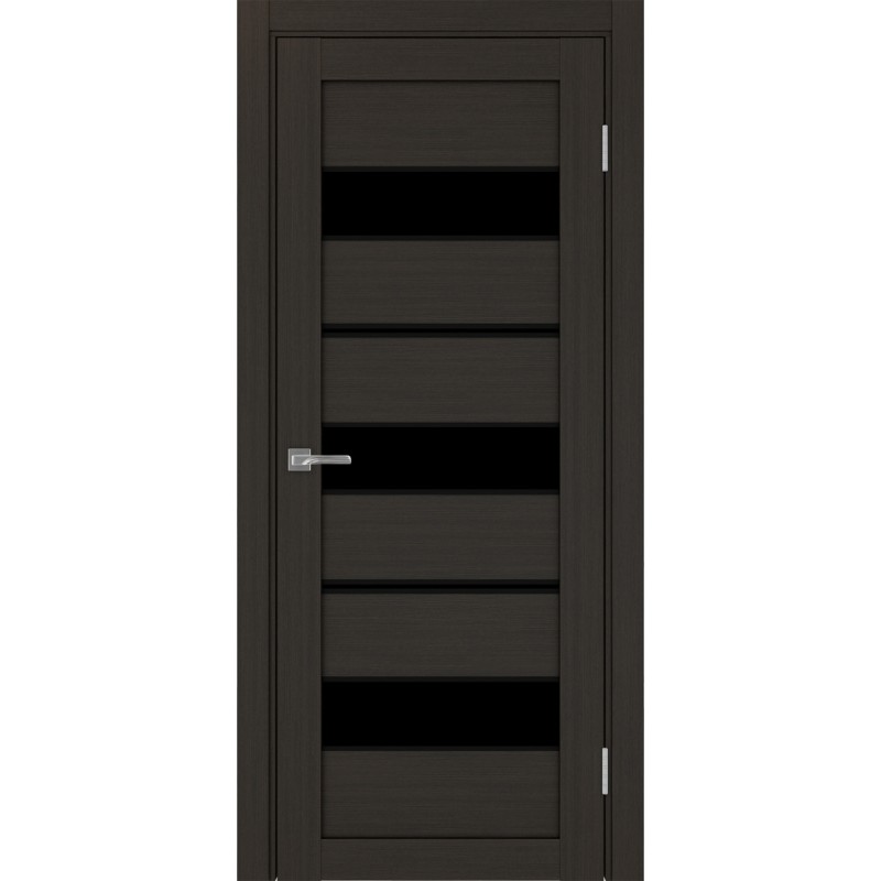 Межкомнатная дверь Турин 526.122 АППmax молдинг SB, цвет венге FL, заполнение LACчерный, размер 200*80 см.