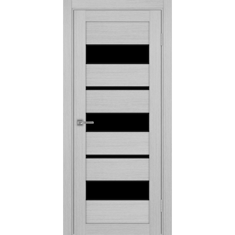 Межкомнатная дверь Турин 526.122 АППmax молдинг SB, цвет дуб серый FL, заполнение LACчерный, размер 200*80 см.