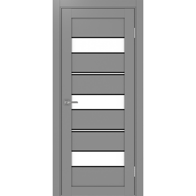 Межкомнатная дверь Турин 526.122 АППmax молдинг SB, цвет серый, заполнение LACбелый, размер 200*80 см.