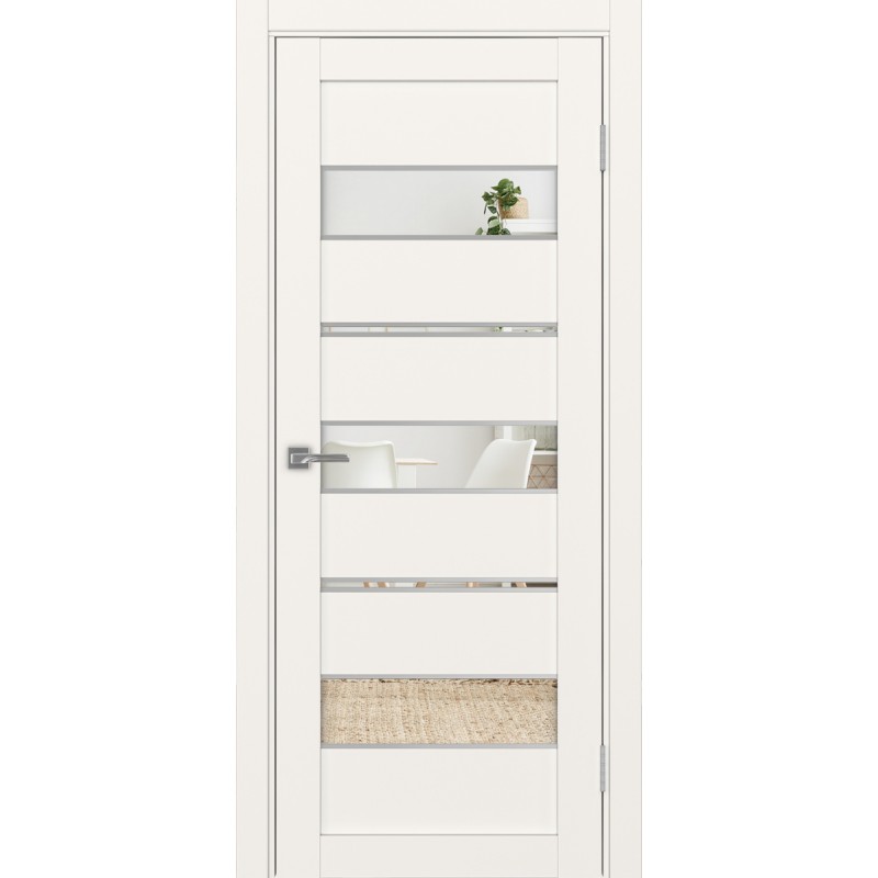 Межкомнатная дверь Турин 526.122 АППmax молдинг SC, цвет, бежевый, заполнение Зеркало/Зеркало, размер 200*80 см.