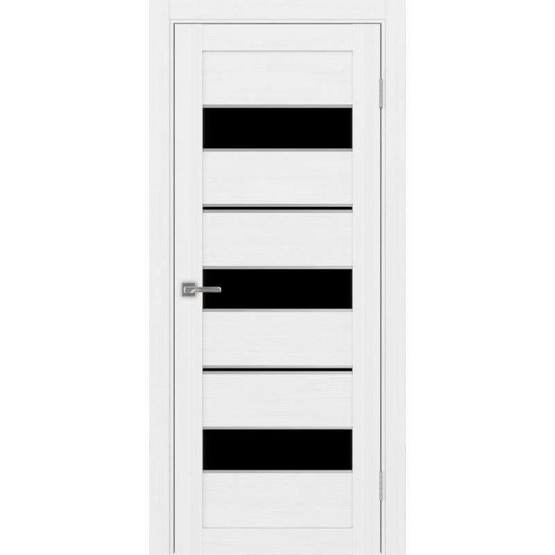 Межкомнатная дверь Турин 526.122 АППmax молдинг SC, цвет белый лёд, заполнение LACчерный, размер 200*80 см.