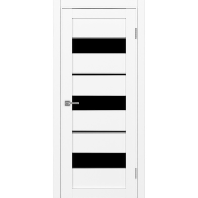 Межкомнатная дверь Турин 526.122 АППmax молдинг SC, цвет белый снежный, заполнение LACчерный, размер 200*80 см.