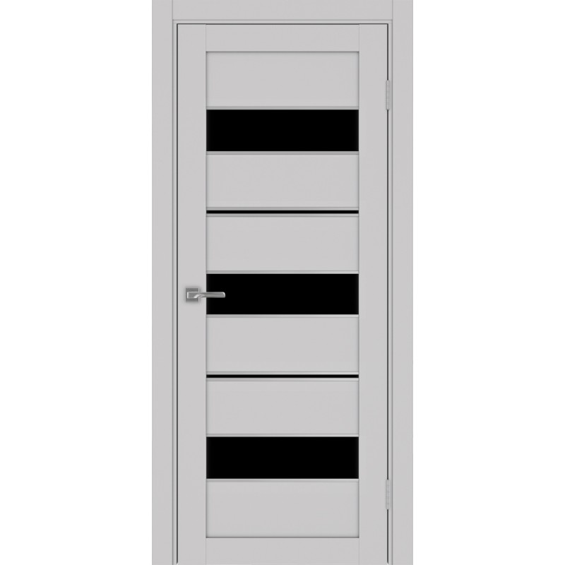 Межкомнатная дверь Турин 526.122 АППmax молдинг SC, цвет пепельный, заполнение LACчерный, размер 200*80 см.
