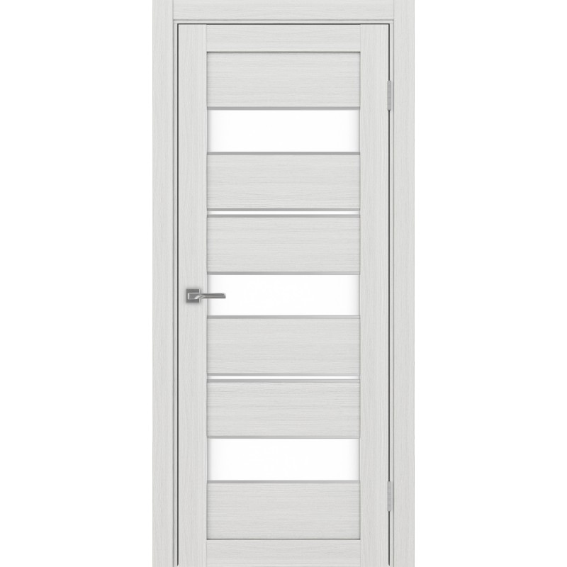 Межкомнатная дверь Турин 526.122 АППmax молдинг SC, цвет ясень серебристый, заполнение LACбелый, размер 200*80 см.