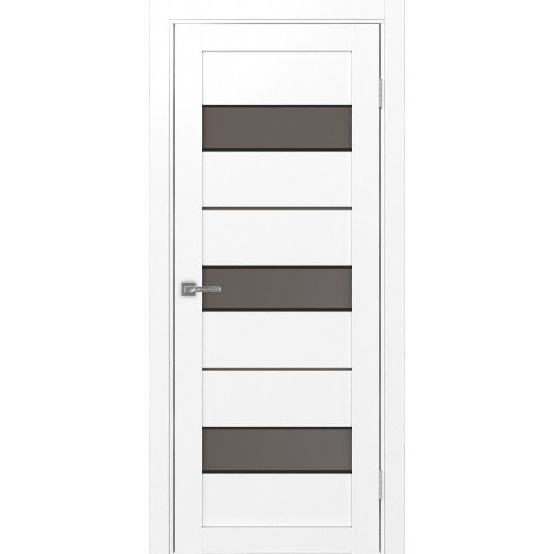 Межкомнатная дверь Турин 526.122 АПС молдинг SB, цвет белый снежный, заполнение Бронза матовое, размер 200*80 см.