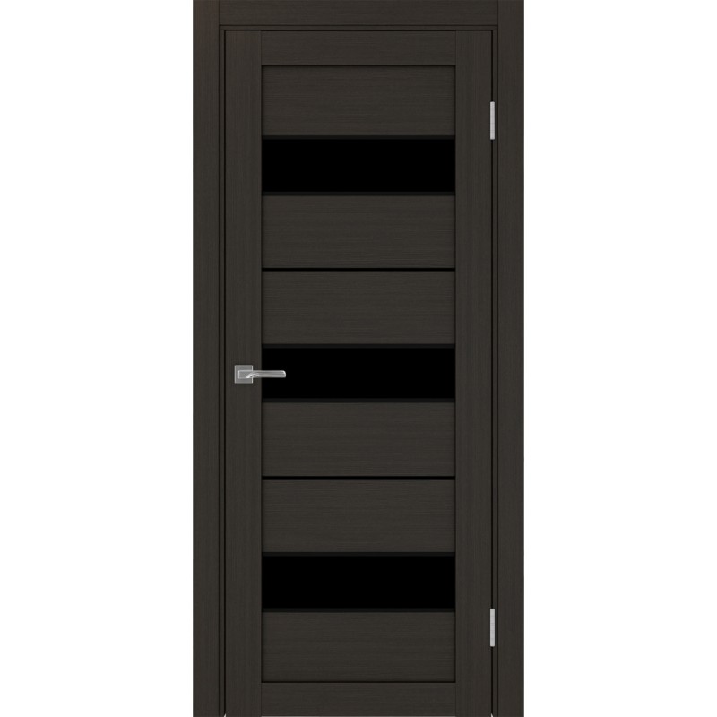 Межкомнатная дверь Турин 526.122 АПС молдинг SB, цвет венге FL, заполнение LACчерный, размер 200*80 см.