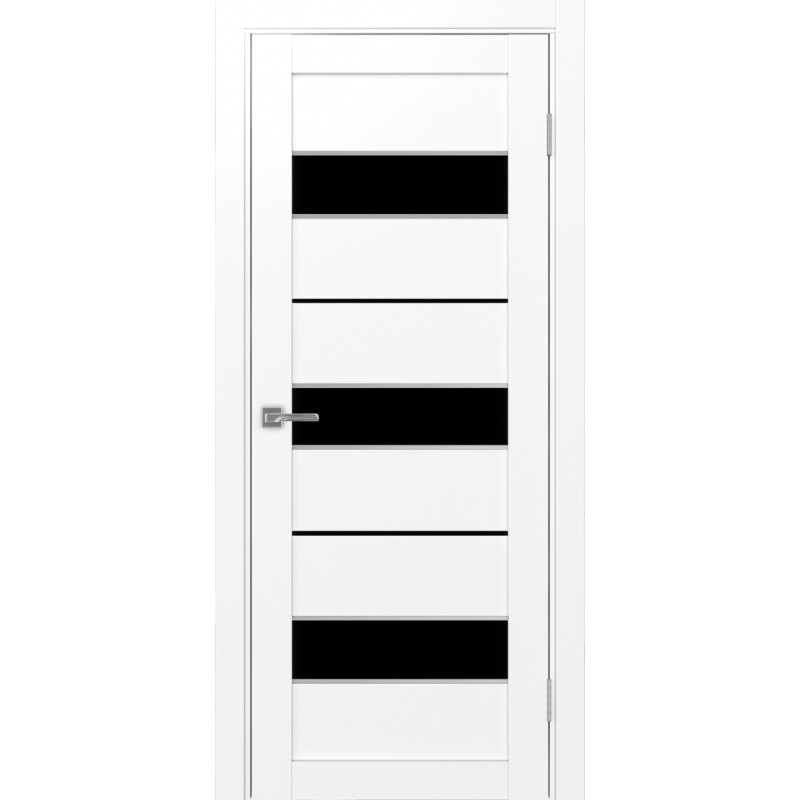 Межкомнатная дверь Турин 526.122 АПС молдинг SC, цвет белый снежный, заполнение LACчерный, размер 200*80 см.