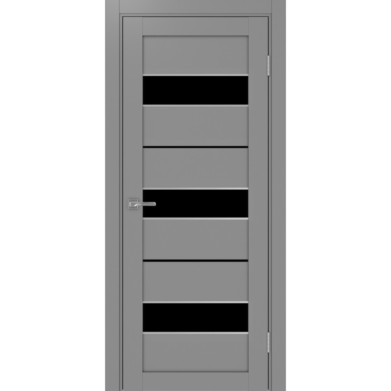 Межкомнатная дверь Турин 526.122 АПС молдинг SC, цвет серый, заполнение LACчерный, размер 200*80 см.