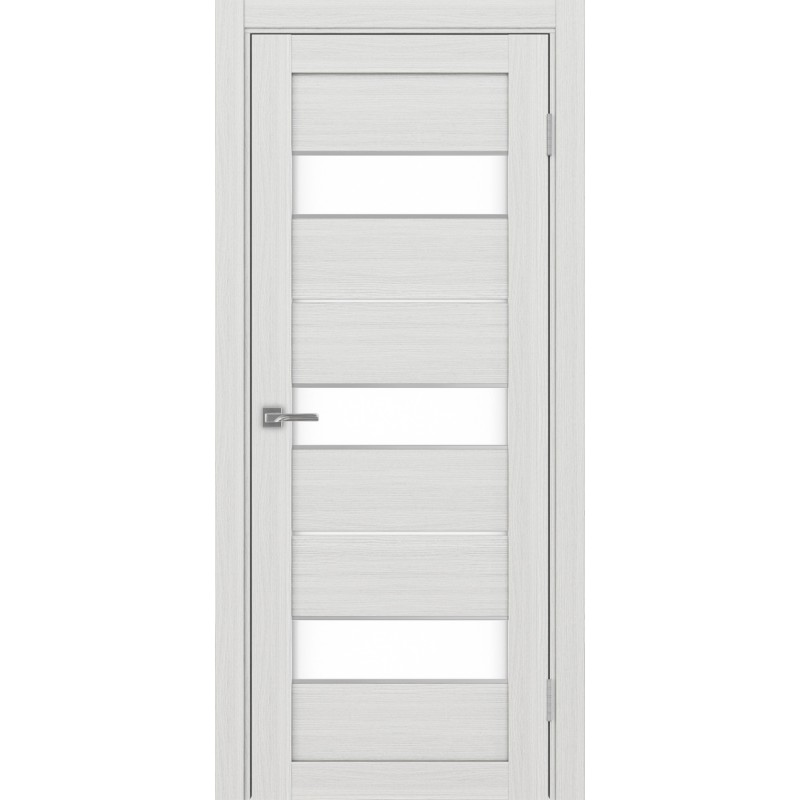 Межкомнатная дверь Турин 526.122 АПС молдинг SC, цвет ясень серебристый, заполнение LACбелый, размер 200*80 см.