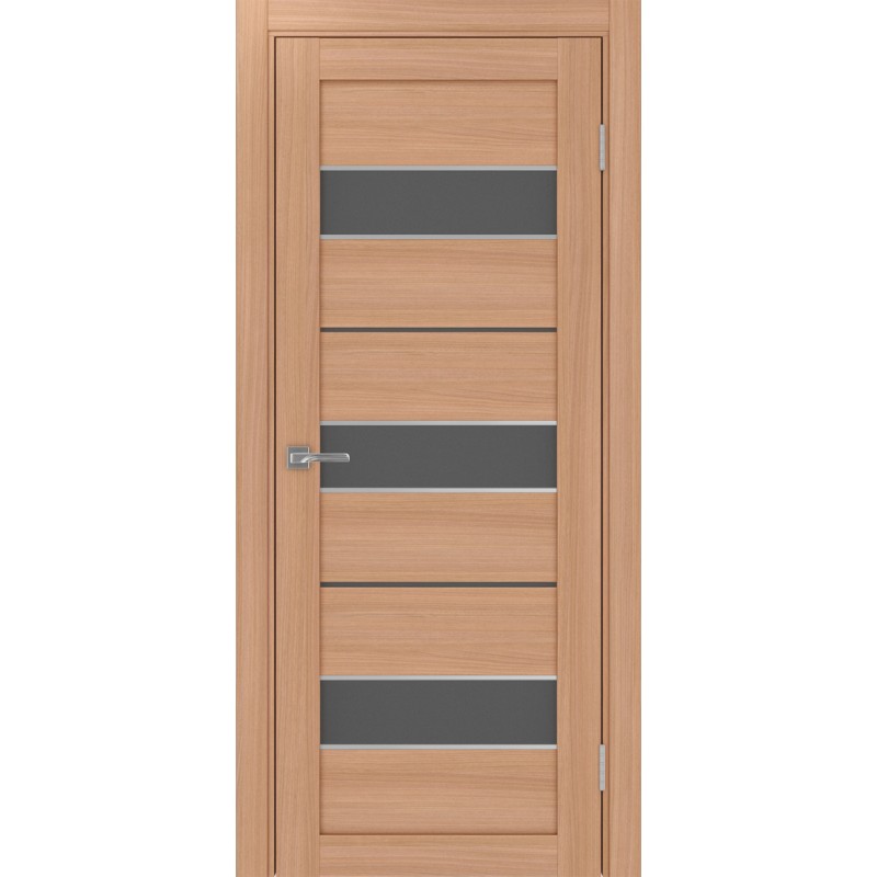 Межкомнатная дверь Турин 526.122 АПС молдинг SC, цвет ясень тёмный, заполнение Графит матовое, размер 200*80 см.