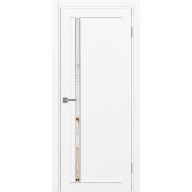 Межкомнатная дверь Турин 527.121 АПС молдинг SC, цвет белый снежный, заполнение Зеркало, размер 200*80 см.