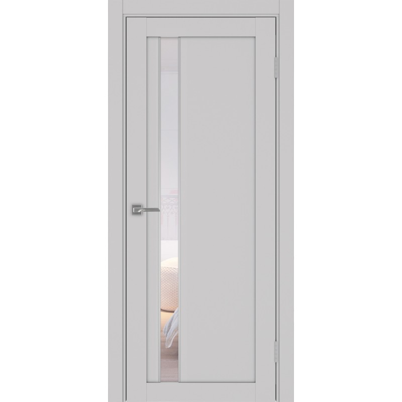 Межкомнатная дверь Турин 528.121 АПС молдинг SC, цвет пепельный, заполнение Прозрачное, размер 200*80 см.