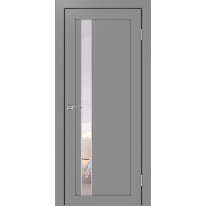 Межкомнатная дверь Турин 528.121 АПС молдинг SC, цвет серый, заполнение Прозрачное, размер 200*80 см.