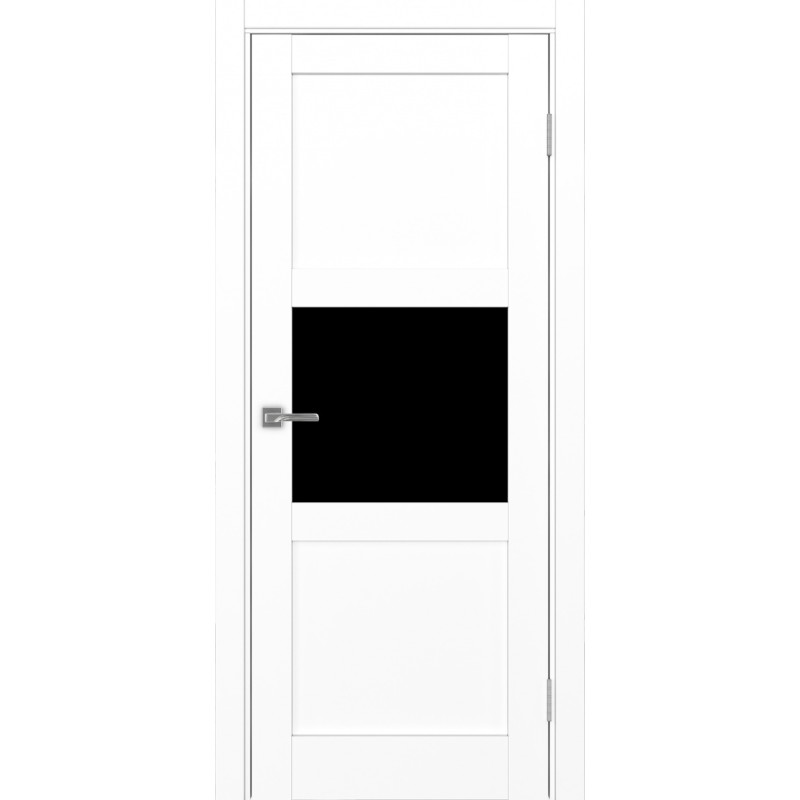 Межкомнатная дверь Турин 530.121, цвет белый снежный, заполнение LACчерный, размер 200*80 см.