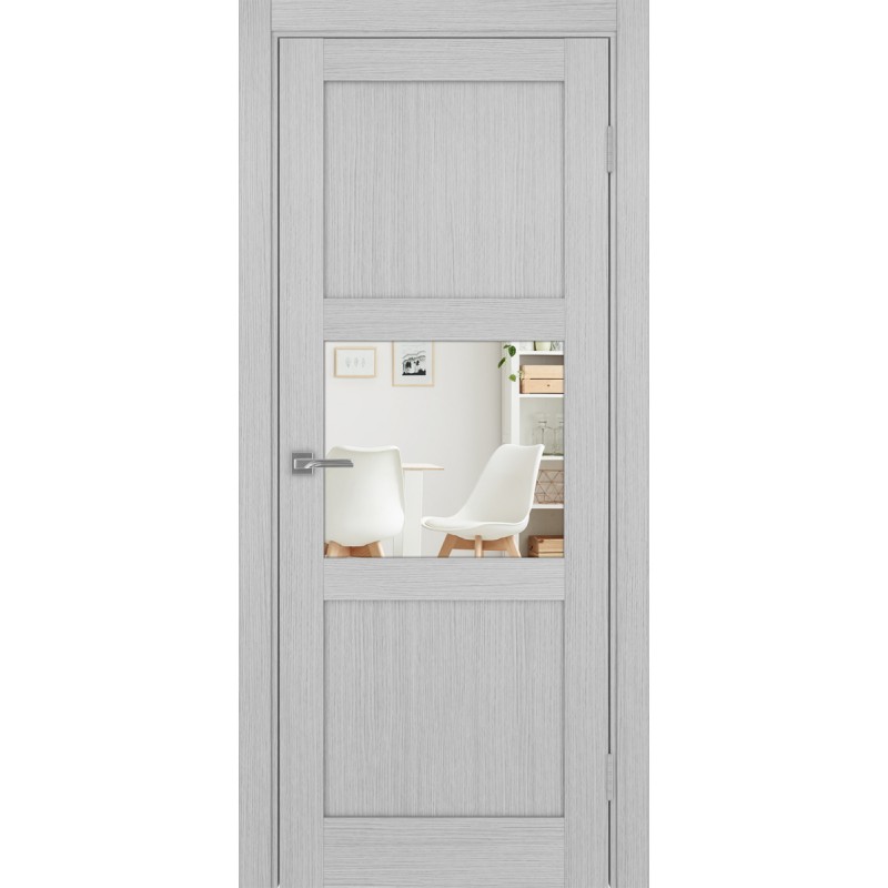 Межкомнатная дверь Турин 530.121, цвет дуб серый FL, заполнение Зеркало/Зеркало, размер 200*80 см.