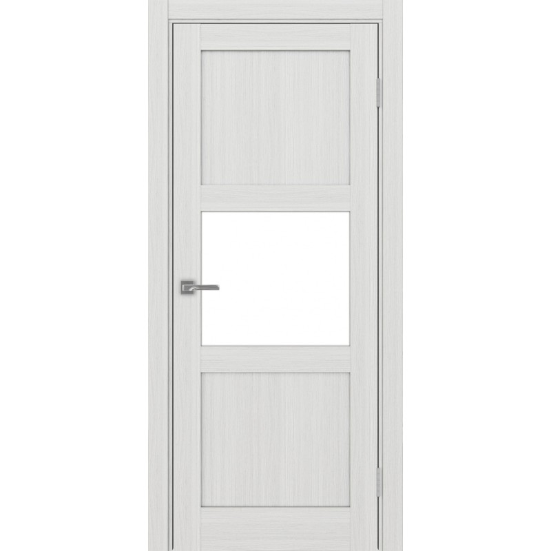 Межкомнатная дверь Турин 530.121, цвет ясень серебристый, заполнение LACбелый, размер 200*80 см.