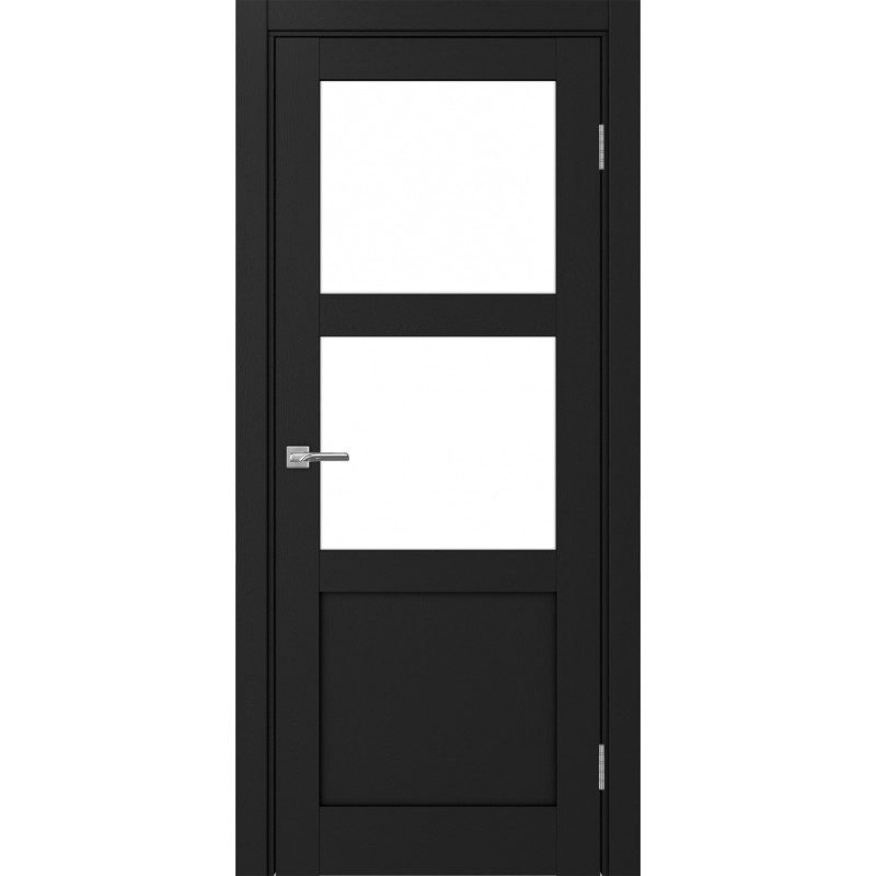 Межкомнатная дверь Турин 530.221, цвет Антрацит стекло LACбелый, размер 80*200 см.