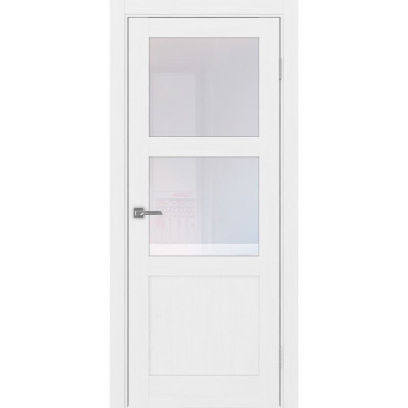 Межкомнатная дверь Турин 530.221, цвет белый лёд, заполнение Прозрачное, размер 200*80 см.