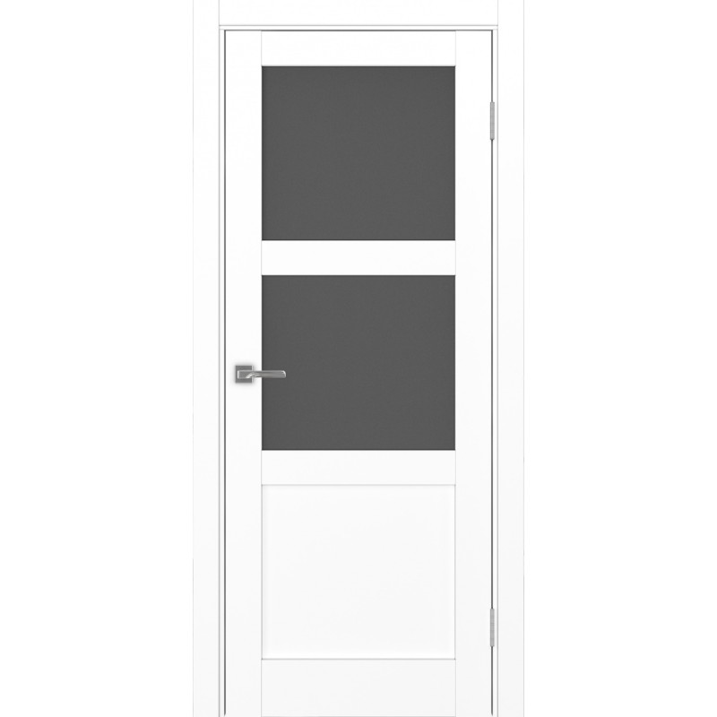 Межкомнатная дверь Турин 530.221, цвет белый снежный, заполнение Графит матовое, размер 200*80 см.