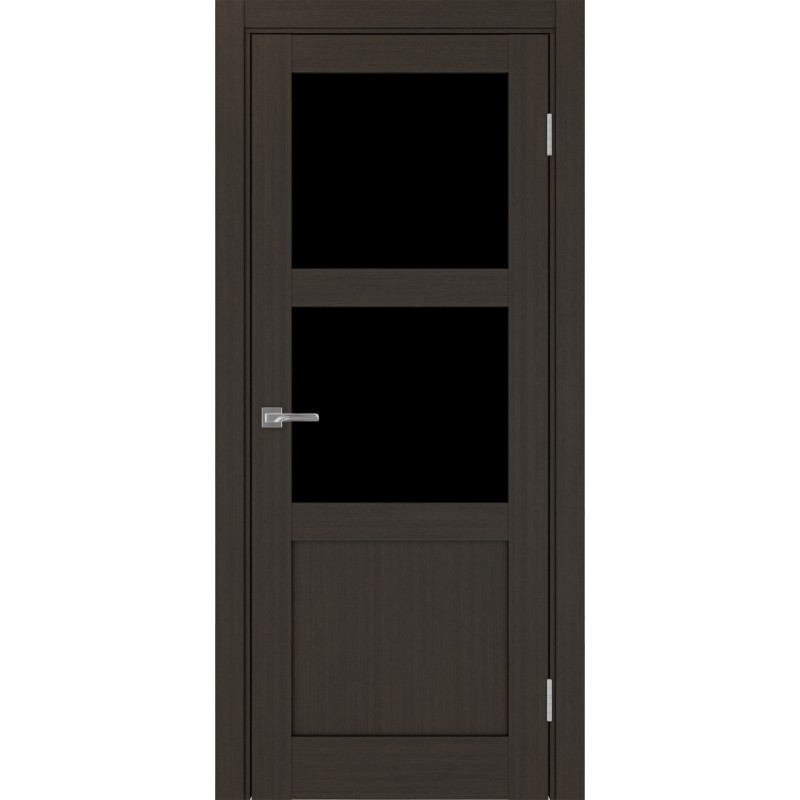 Межкомнатная дверь Турин 530.221, цвет венге FL, заполнение LACчерный, размер 200*80 см.