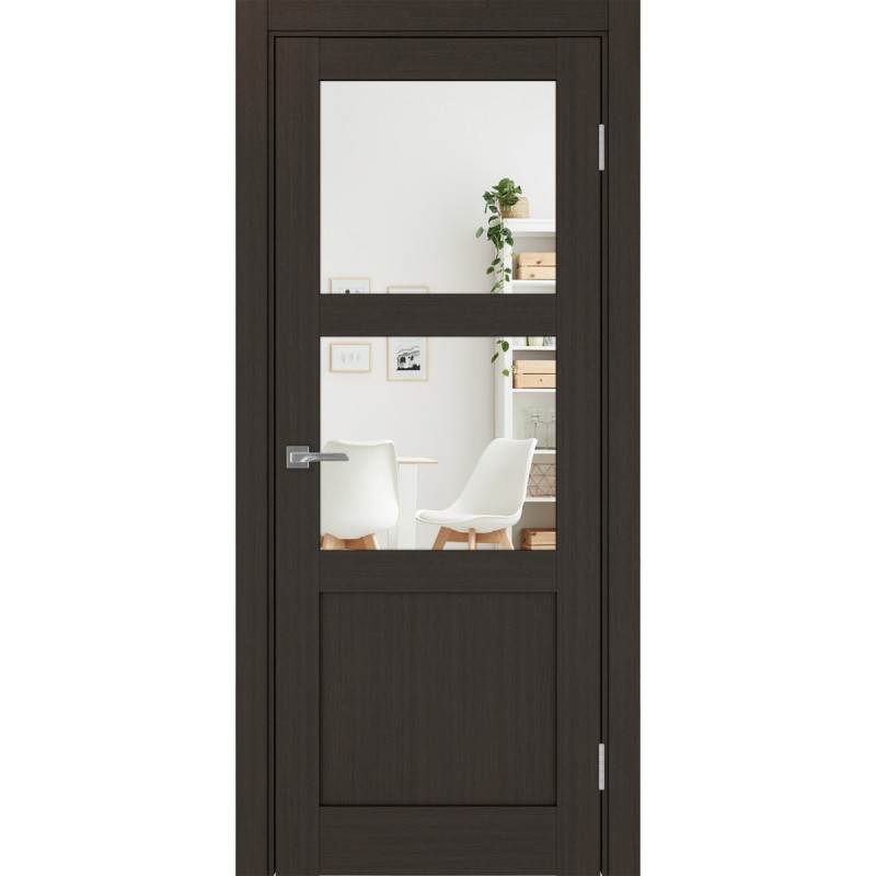 Межкомнатная дверь Турин 530.221, цвет венге FL, заполнение Зеркало/Зеркало, размер 200*80 см.