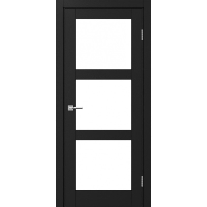 Межкомнатная дверь Турин 530.222, цвет Антрацит стекло LACбелый, размер 80*200 см.