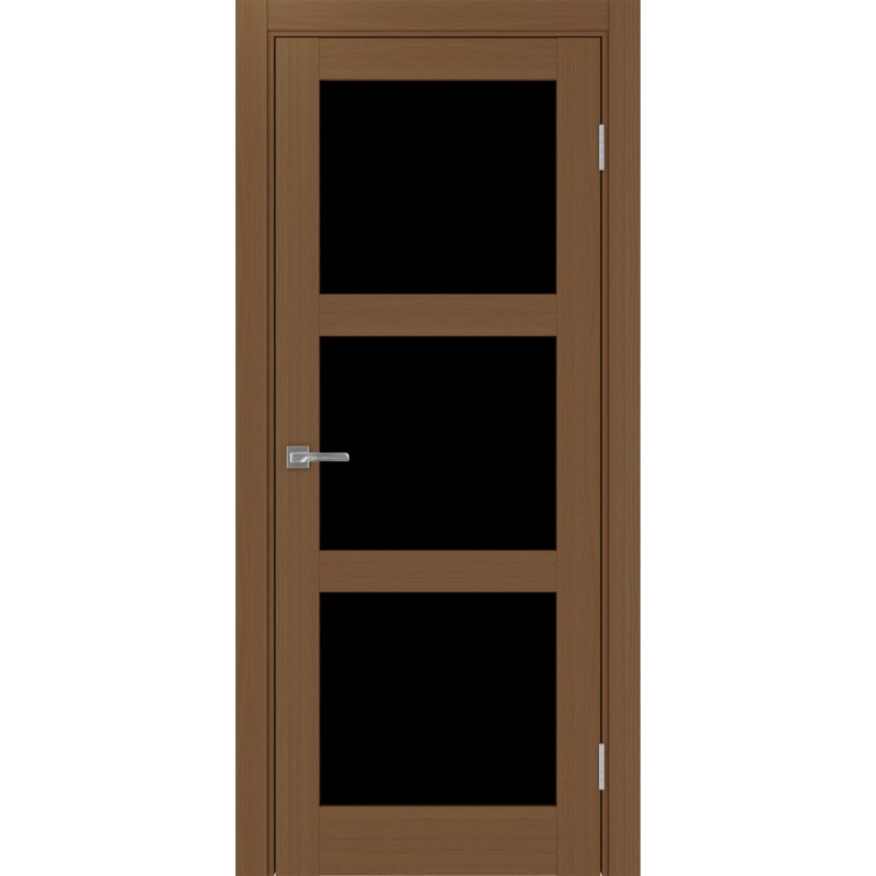 Межкомнатная дверь Турин 530.222, цвет орех NL, заполнение LACчерный, размер 200*80 см.