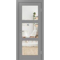 Турин 530.222, цвет серый, заполнение Зеркало/Зеркало, размер 200*80 см.