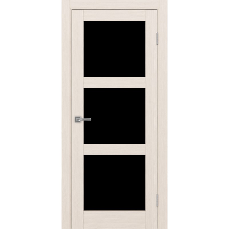 Межкомнатная дверь Турин 530.222, цвет ясень перламутровый, заполнение LACчерный, размер 200*80 см.