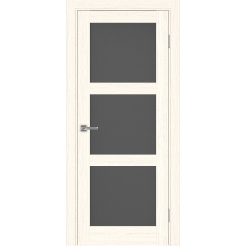 Межкомнатная дверь Турин 530.222, цвет ясень светлый, заполнение Графит матовое, размер 200*80 см.
