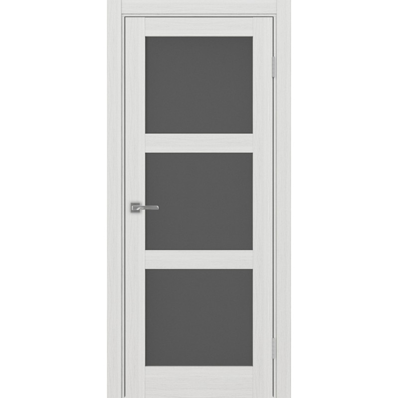 Межкомнатная дверь Турин 530.222, цвет ясень серебристый, заполнение Графит матовое, размер 200*80 см.