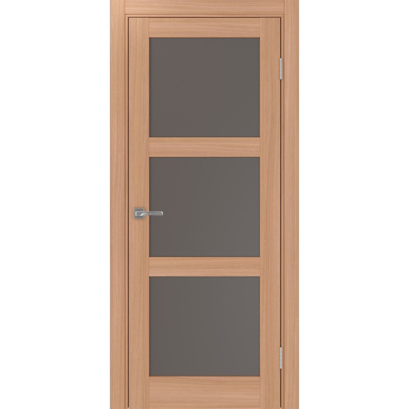 Межкомнатная дверь Турин 530.222, цвет ясень тёмный, заполнение Бронза матовое, размер 200*80 см.