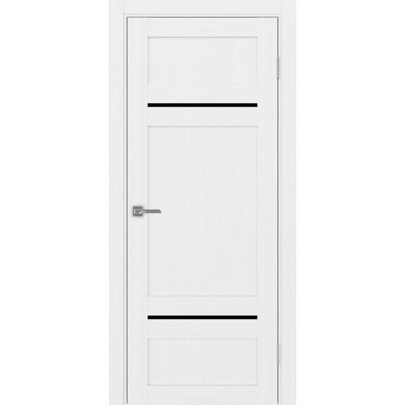 Межкомнатная дверь Турин 532.12121, цвет белый лёд, заполнение LACчерный, размер 200*80 см.