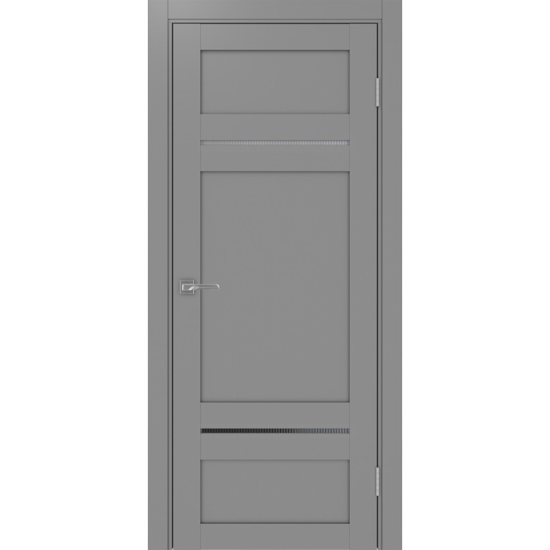 Межкомнатная дверь Турин 532.12121, цвет серый, заполнение Мору, размер 200*80 см.