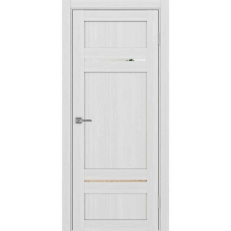 Межкомнатная дверь Турин 532.12121, цвет ясень серебристый, заполнение Зеркало/Зеркало, размер 200*80 см.