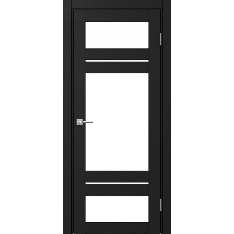 Межкомнатная дверь Турин 532.22222, цвет Антрацит стекло LACбелый, размер 80*200 см.