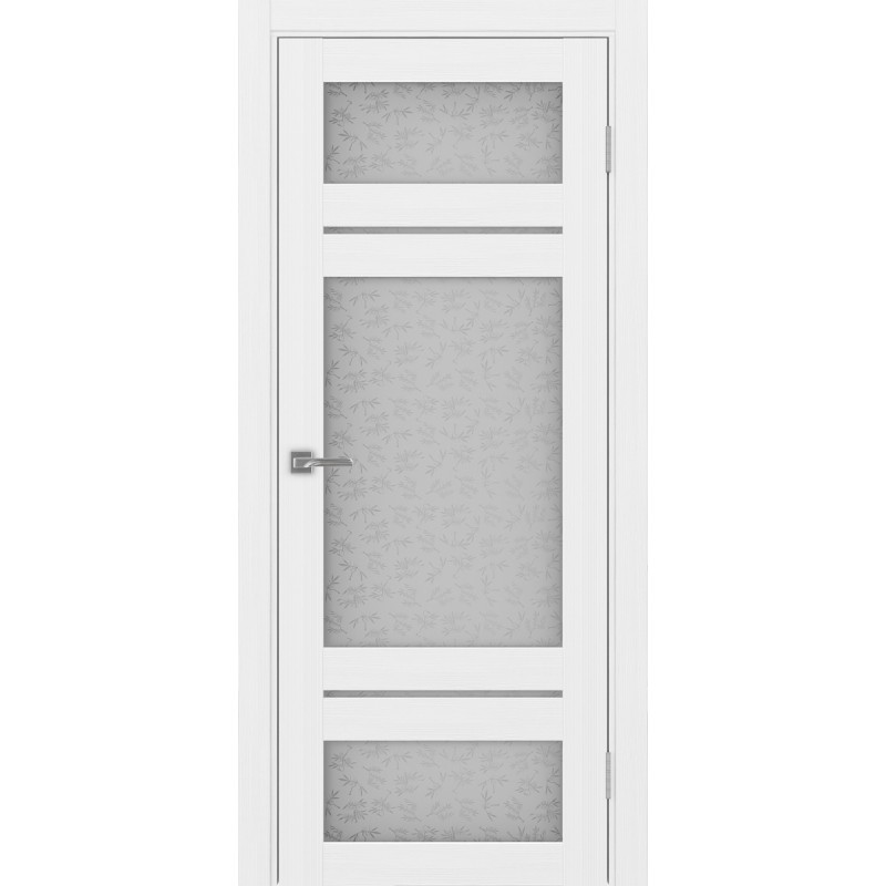 Межкомнатная дверь Турин 532.22222, цвет белый лёд, заполнение Дали бесцветное, размер 200*80 см.