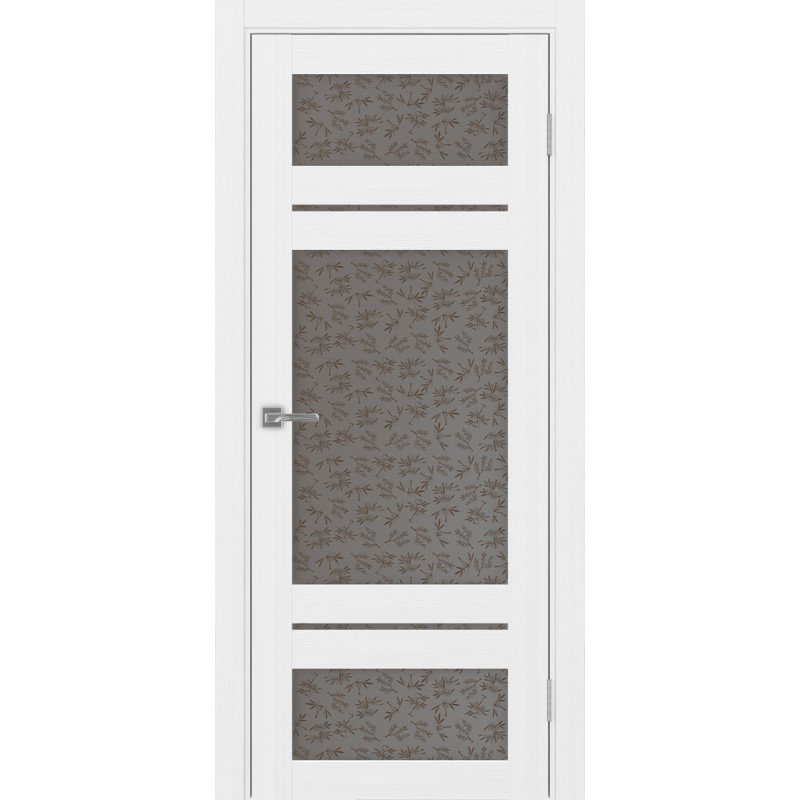 Межкомнатная дверь Турин 532.22222, цвет белый лёд, заполнение Дали бронзовое, размер 200*80 см.