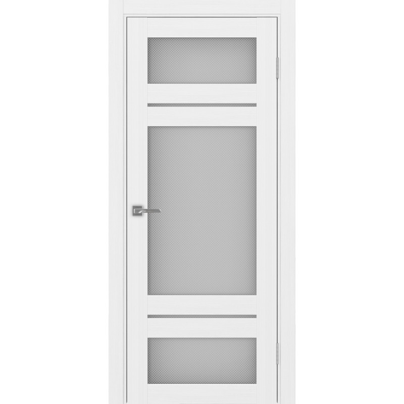 Межкомнатная дверь Турин 532.22222, цвет белый лёд, заполнение Пунта бесцветное, размер 200*80 см.