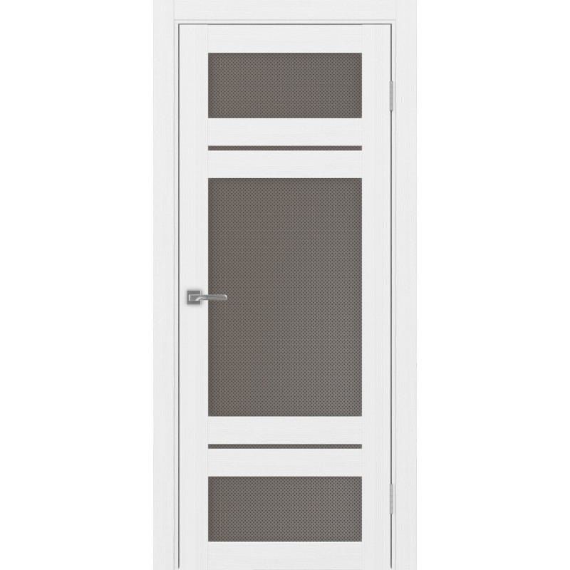 Межкомнатная дверь Турин 532.22222, цвет белый лёд, заполнение Пунта бронзовое, размер 200*80 см.