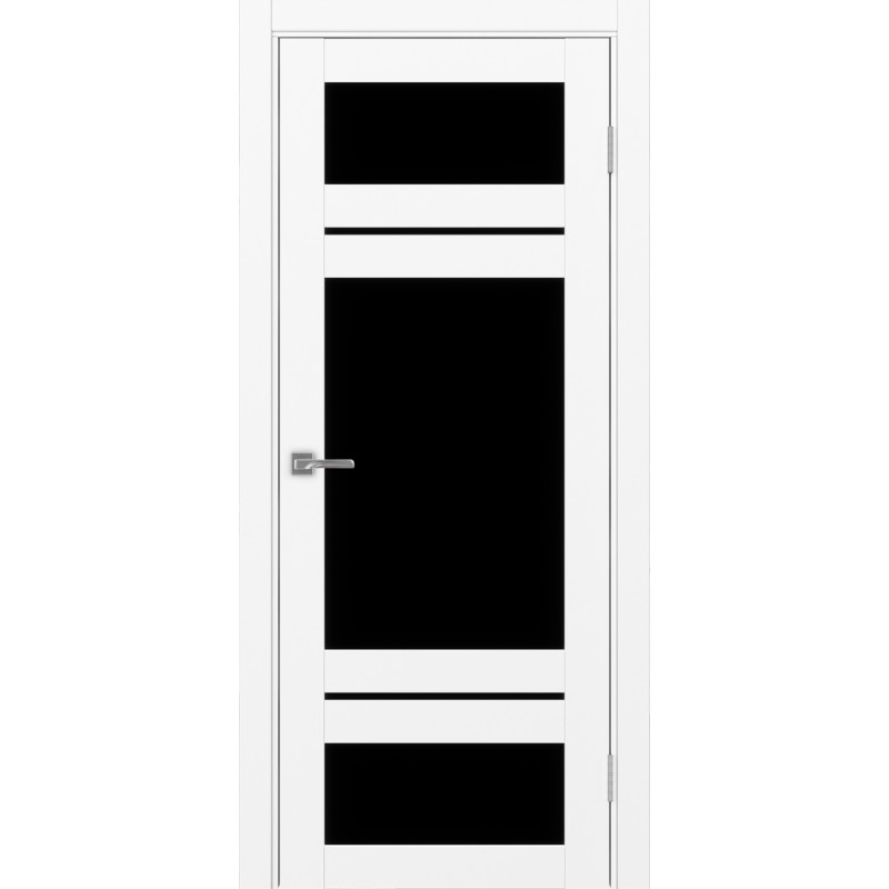 Межкомнатная дверь Турин 532.22222, цвет белый снежный, заполнение LACчерный, размер 200*80 см.