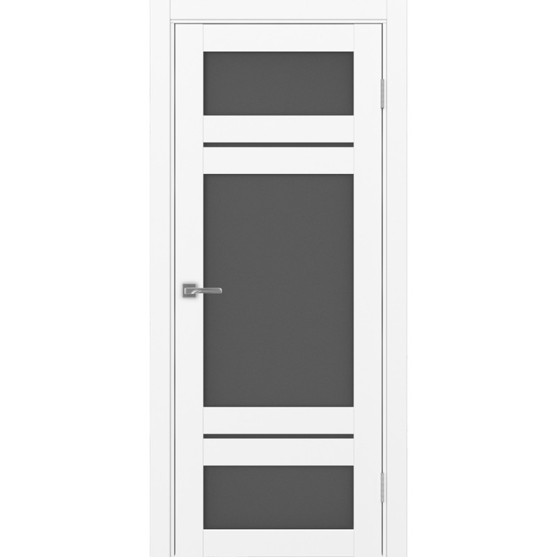 Межкомнатная дверь Турин 532.22222, цвет белый снежный, заполнение Графит матовое, размер 200*80 см.