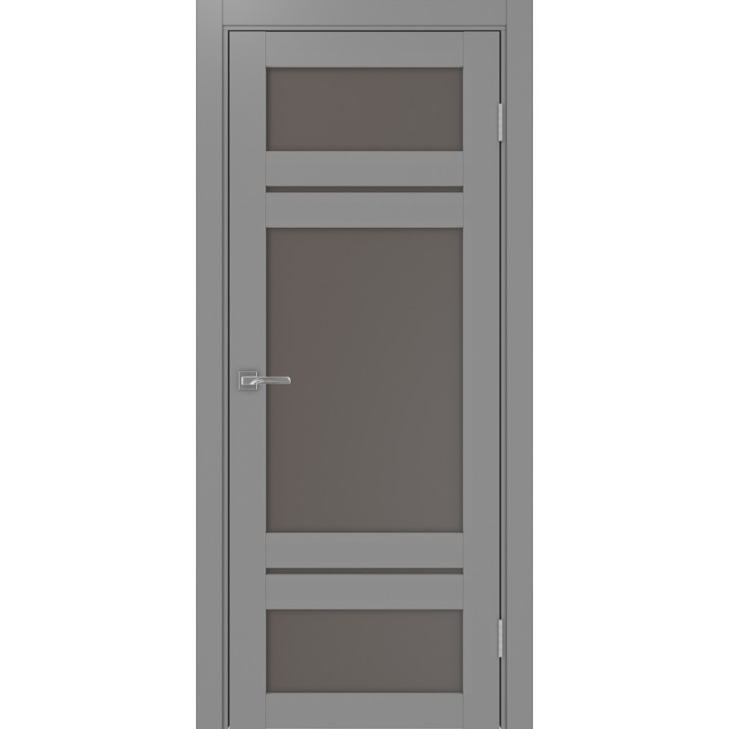 Межкомнатная дверь Турин 532.22222, цвет серый, заполнение Бронза матовое, размер 200*80 см.