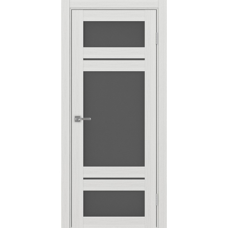 Межкомнатная дверь Турин 532.22222, цвет ясень серебристый, заполнение Графит матовое, размер 200*80 см.