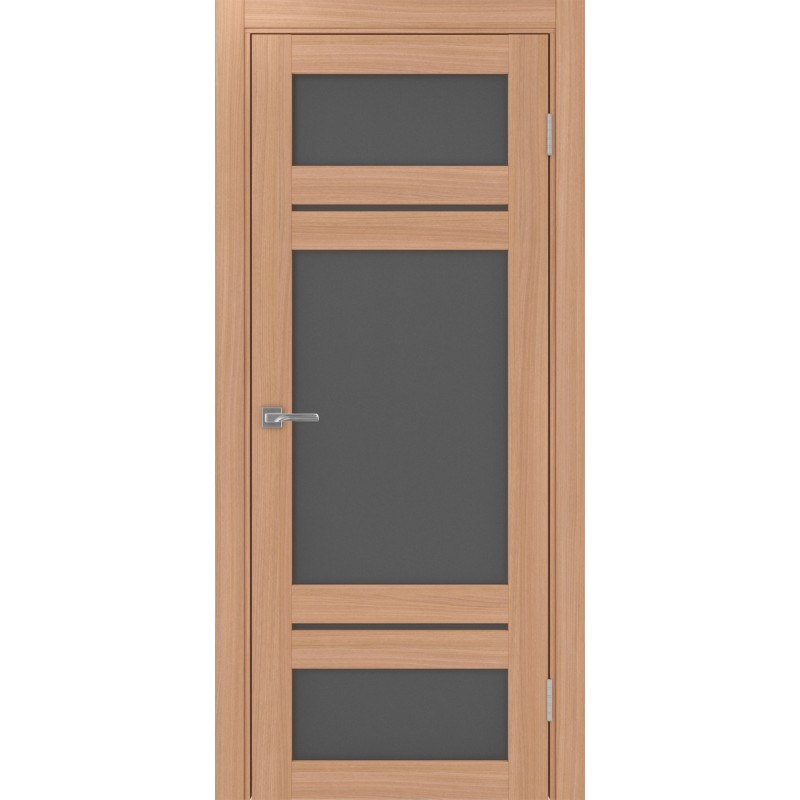 Межкомнатная дверь Турин 532.22222, цвет ясень тёмный, заполнение Графит матовое, размер 200*80 см.